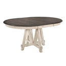 Clover Round Dining Table in White and Gray 5656-66*