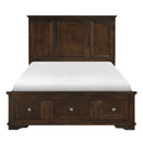 Eunice Full Platform Bed with Footboard Storage in Espresso 1844FDC-1*