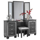 Allura Vanity Dresser with Mirror in Gray 1916GY-15*