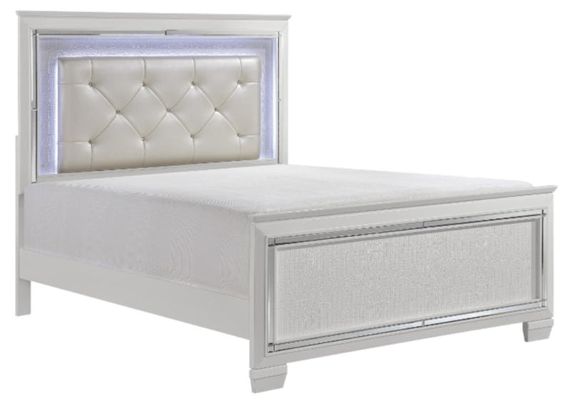 Homelegance Allura King Panel Bed in White