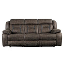 Madrona Double Reclining Sofa in Dark Brown 9989DB-3