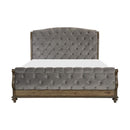 Rachelle Queen Sleigh Bed in Weathered Pecan 1693-1*