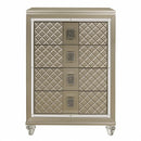 Youth Loudon 4 Drawer Chest in Champagne Metallic B1515-9