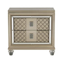 Loudon 2 Drawer Nightstand in Champagne Metallic 1515-4