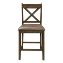 Levittown Counter Height Chair in Brown (Set of 2)