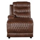 Putnam Power Left Side Reclining Chaise with USB Port in Brown 9405BR-LCPW