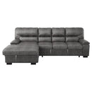 Michigan Sectional with Pull Out Bed and Left Chaise in Dark Gray