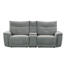 Tesoro Power Double Reclining Loveseat in Dark Gray