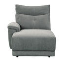 Tesoro Left Side Chaise in Dark Gray 9509DG-5L
