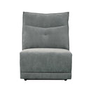 Tesoro Armless Reclining Chair in Dark Gray 9509DG-AR