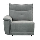 Tesoro Power Left Side Reclining Chair in Dark Gray 9509DG-LRPWH