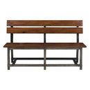 Holverson Bench w/ Back in Rustic Brown 1715-BH