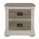 Arcadia Nightstand in White & Weathered Gray 1677-4
