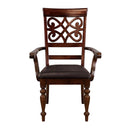 Creswell Arm Chair in Dark Cherry (Set of 2)