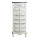 Cinderella 7 Drawer Tall Chest Antique White with Grey Rub-Through