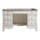 Cinderella Writing Desk in Antique White with Grey Rub-Through