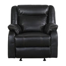 Jude Glider Recliner Chair in Black 8201BLK-1