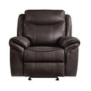 Aram Glider Reclining Chair in Brown 8206BRW-1