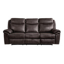 Aram Double Glider Reclining Sofa in Brown 8206BRW-3