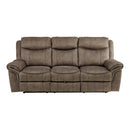 Aram Double Glider Reclining Sofa in Dark Brown 8206NF-3