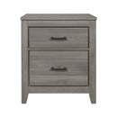 Waldorf 2 Drawer Nightstand in Dark Gray 1902-4