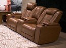 Gruaro Power Reclining Loveseat with Console - 5th Ave Furniture