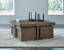 Boardernest Coffee Table with 4 Stools - 5th Ave Furniture