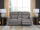 5Z-Comfort Power Reclining Loveseat with Console - 5th Ave Furniture