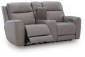 5Z-Comfort Power Reclining Loveseat with Console - 5th Ave Furniture
