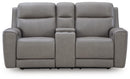 5Z-Comfort Power Reclining Loveseat with Console - 5th Ave Furniture