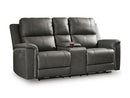 Bleckley Power Reclining Loveseat with Console - 5th Ave Furniture