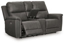 Bleckley Power Reclining Loveseat with Console - 5th Ave Furniture