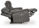 Bleckley Power Reclining Loveseat with Console - 5th Ave Furniture