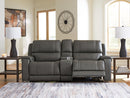 5Z - Pittson Power Reclining Sectional Loveseat with Console - 5th Ave Furniture