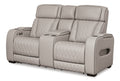 Boyington Power Reclining Loveseat with Console - 5th Ave Furniture
