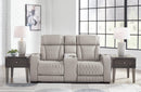 Boyington Power Reclining Loveseat with Console - 5th Ave Furniture