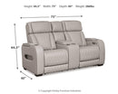 Boyington Power Reclining Loveseat with Console - 5th Ave Furniture