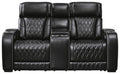 Boyington Power Reclining Loveseat with Console - 5th Ave Furniture