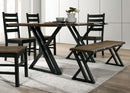 Barbary Dining Table Set with Bench - 5th Ave Furniture