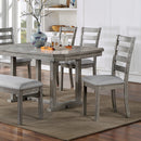 Laquila Dining Table Set Bench - 5th Ave Furniture