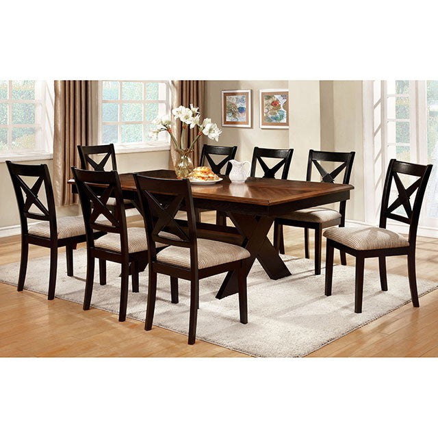 Liberta Dark Oak/Black Dining Table