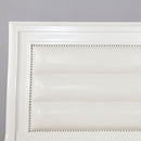 Golva E.King & Queen Bed White & Silver
