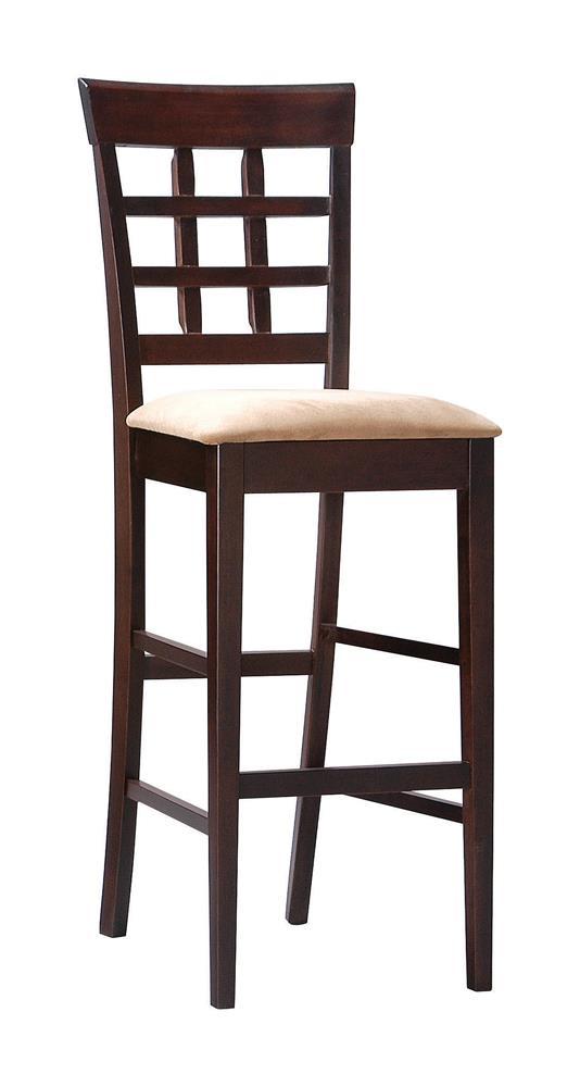 Gabriel Upholstered Counter Height Stools Cappuccino and Beige (Set of 2) - 5th Ave Furniture