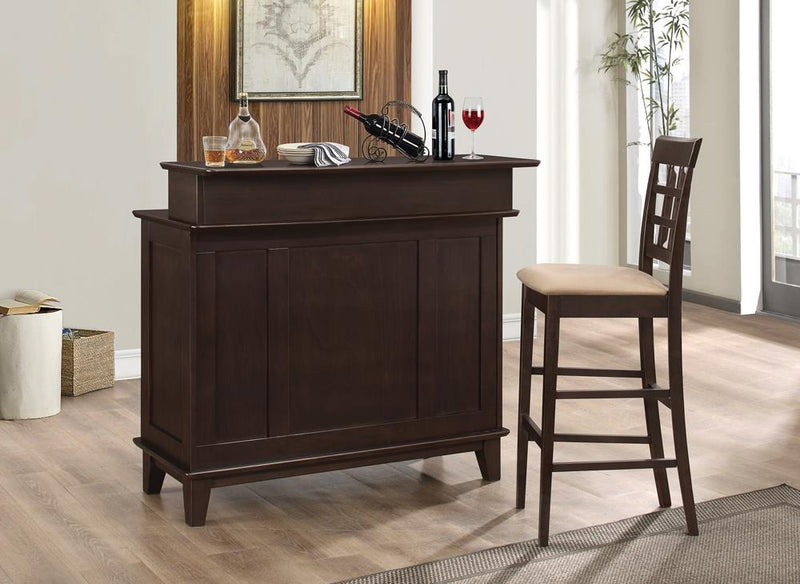 Gabriel Upholstered Counter Height Stools Cappuccino and Beige (Set of 2) - 5th Ave Furniture