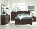 Kauffman Bedroom Set with High Straight Headboard - 5th Ave Furniture