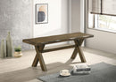 Alston X-shaped Dining Bench Knotty Nutmeg - 5th Ave Furniture