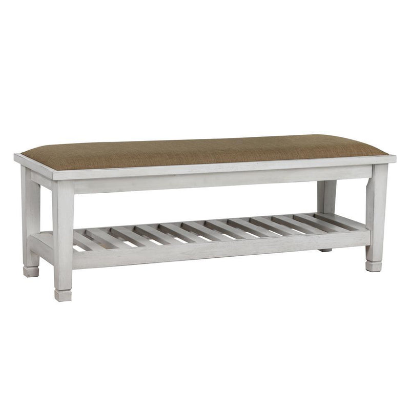 Franco Bench Brown and Antique White - 5th Ave Furniture