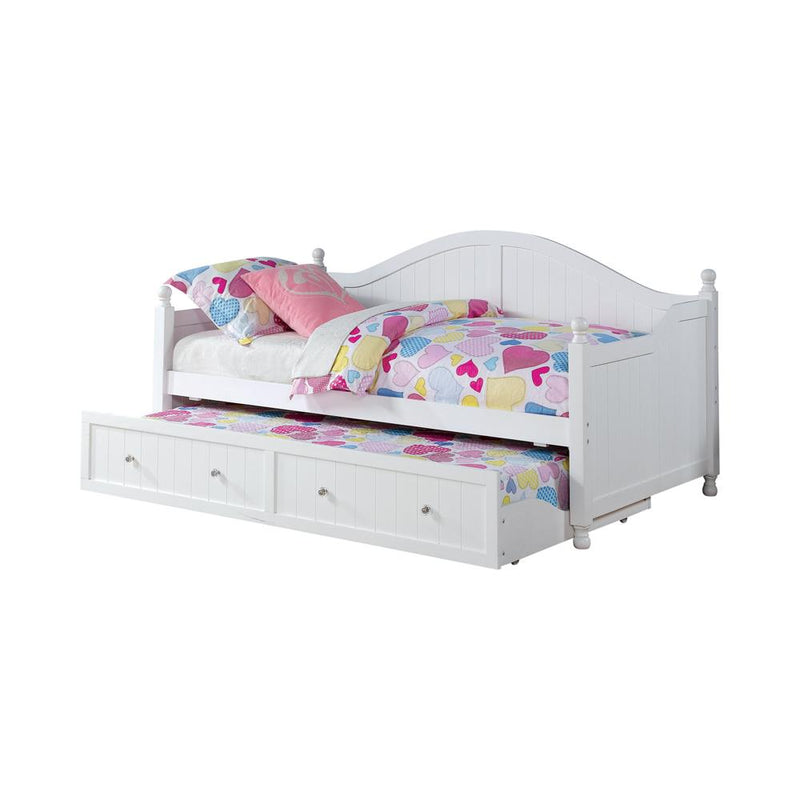Julie Ann Twin Daybed with Trundle White - 5th Ave Furniture