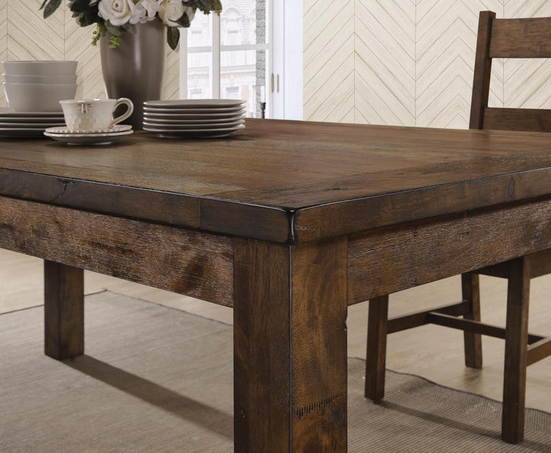Coleman Rectangular Dining Table Rustic Golden Brown - 5th Ave Furniture