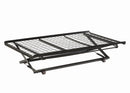 Ethan Twin Pop Up Trundle Bed with Rollers Black - 5th Ave Furniture